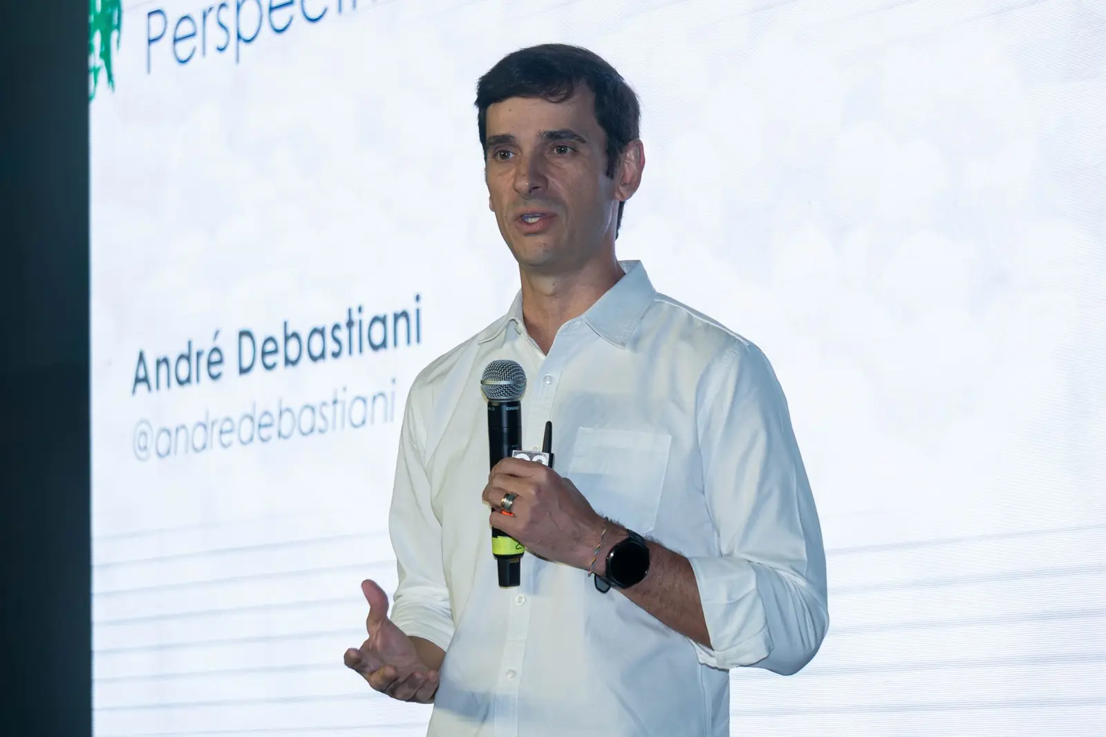 André Debastiani em palestra sobre perspectivas para o mercado de soja